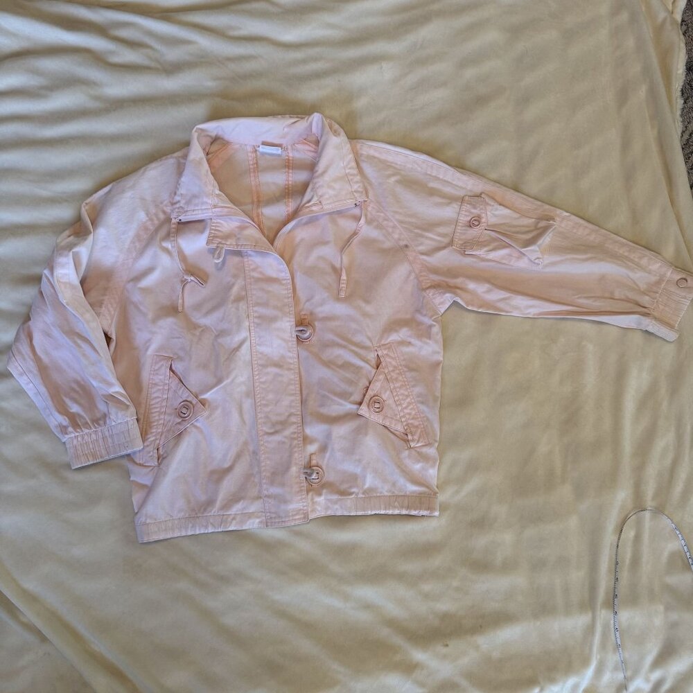 Women's Small Vintage blush pastel Pink Foxland Jacket Retro Loop Button